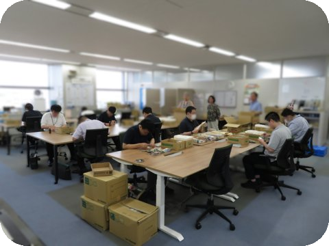 「チャレンジドオフィスちば」作業中の写真