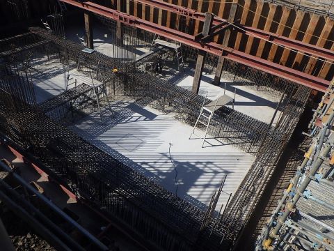 建築基礎部分施工状況（令和2年3月25日現在）