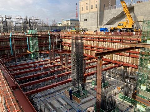コンクリート打設状況（令和3年1月26日）