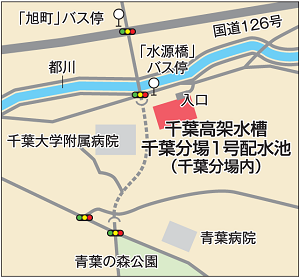 千葉高架水槽の地図