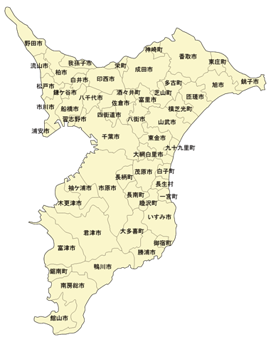 千葉県市町村マップ