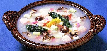 金目鯛と芝海老の雪華鍋