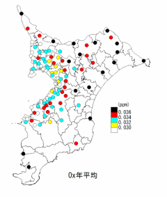 Ox年平均値地理的分布