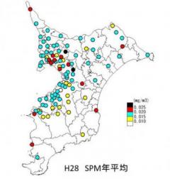 SPM年平均値地理的分布