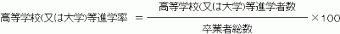 高等学校（又は大学）等への進学率