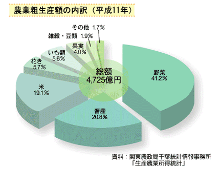 農業粗生産額の内訳（平成11年）