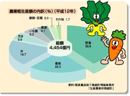 農業粗生産額の内訳（平成12年）