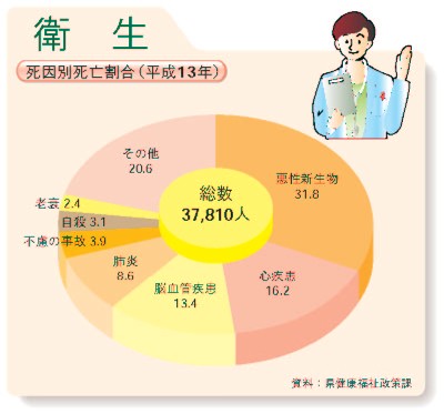 死因別死亡割合（平成12年）