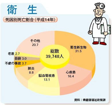 死因別死亡割合（平成12年）