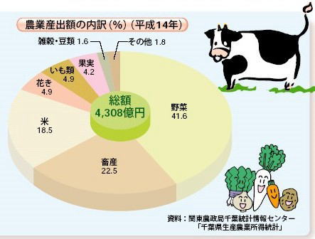 農業粗生産額の内訳（平成12年）