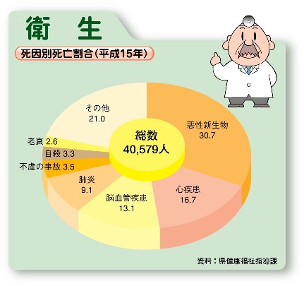 死因別死亡割合（平成15年）