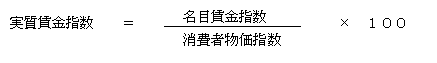 実質賃金指数算出式