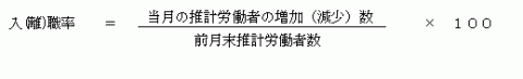 入（離）職率の計算式