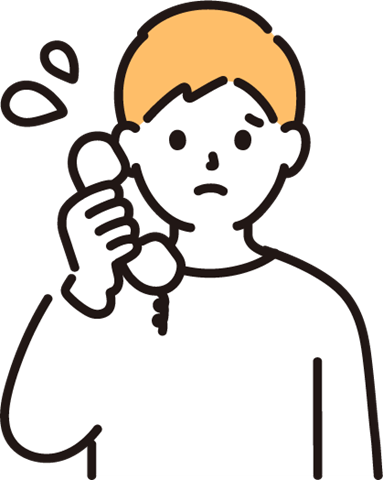 電話をかける様子のイラスト