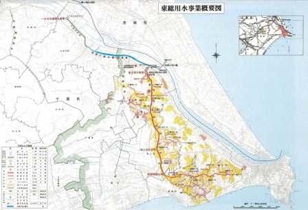 東総用水管轄地図