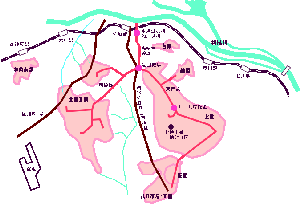 北総東部用水事業の管内図