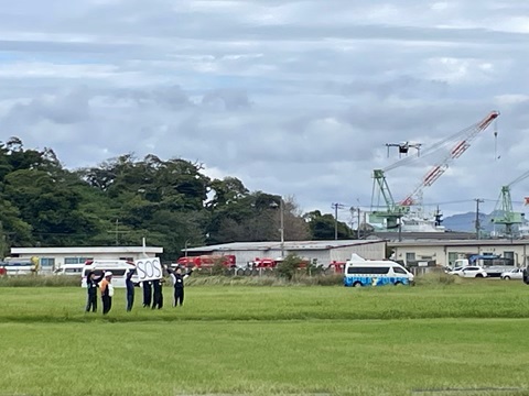 ドローンによる孤立地域への物資輸送訓練