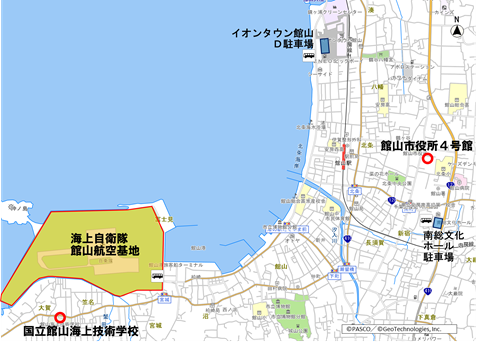 主な訓練会場地図