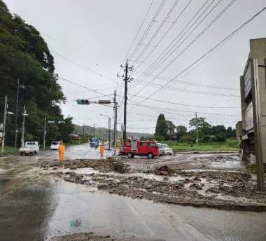 大雨による被害の画像