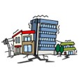 地震のイラスト