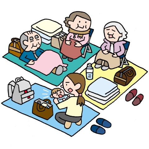 避難所のイラスト
