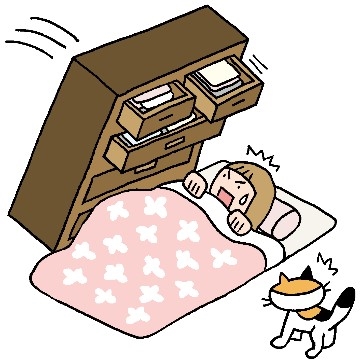 家具が倒れてくる画像