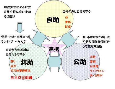 自助・共助・公助の連携図