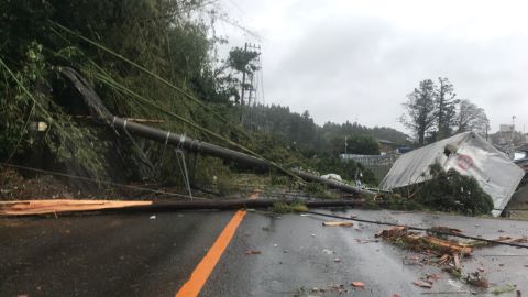 市原市の竜巻と推定される被害の画像