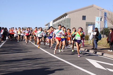 長柄町一周駅伝大会の様子