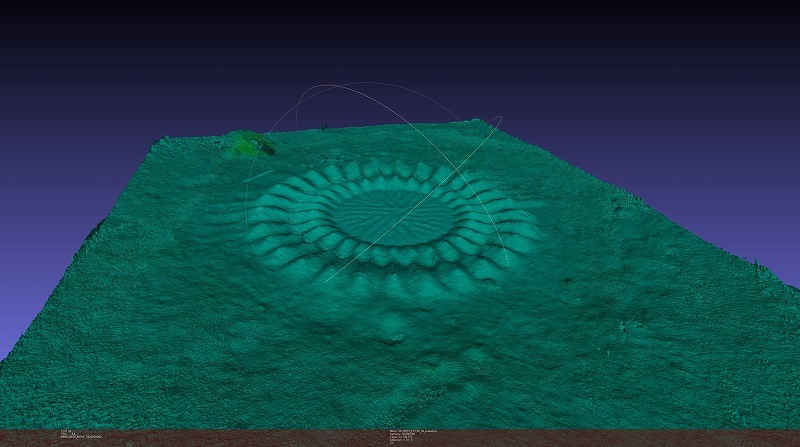 水中映像から構築してデジタルデータ化した3Dモデル
