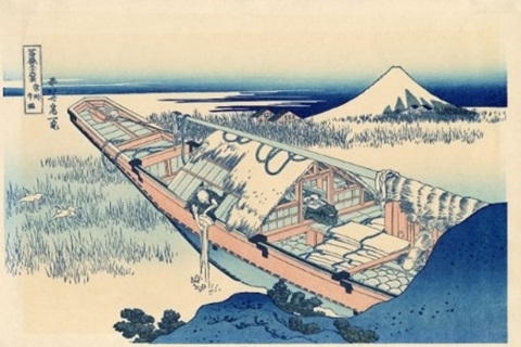 葛飾北斎 富嶽三十六景から常州牛堀の画像