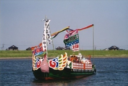 利根川を上る御座船の画像