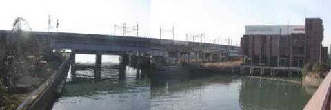 真間川排水機場と真間川水門（改修後）