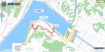 迂回路案内図（令和7年4月現在）