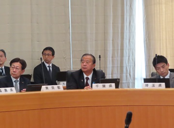 全国都道府県議会議長会定例総会に出席している實川副議長の様子