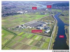 手賀沼終末処理場の全景