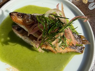 ブラッスリーしんかわのホンモロコ料理の画像