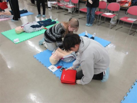 演習の様子（AED）の画像