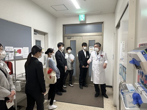 大網白里市立国保大網病院の見学（発熱外来）