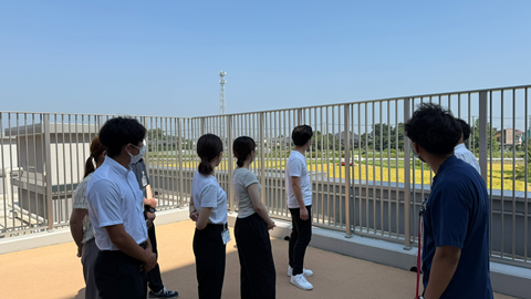 さんむ医療センターの見学（リハビリ庭園）