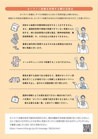 オンライン診療リーフレット３ページ目