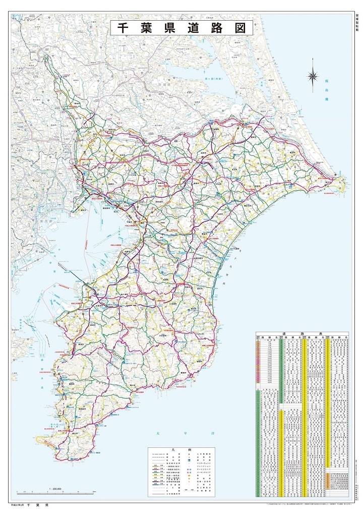 県内の道路図を表した画像