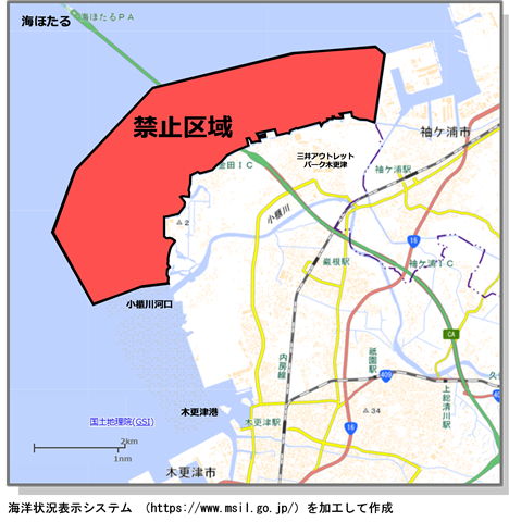 禁止区域拡大図
