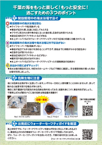 水難事故防止啓発ポスター裏面