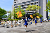 千葉県警察音楽隊とカラーガード隊の画像