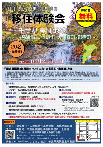 移住体験会チラシの表面