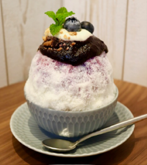 たべるのcookingのブルーベリーかき氷