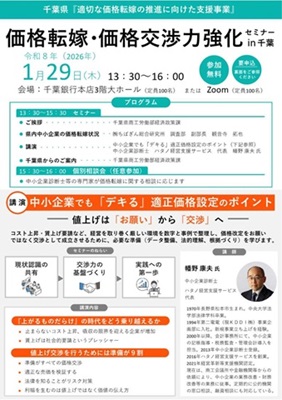 価格転嫁セミナーのチラシ