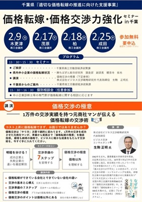 価格転嫁セミナーのチラシ