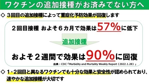 ワクチンの追加接種がお済でない方へ